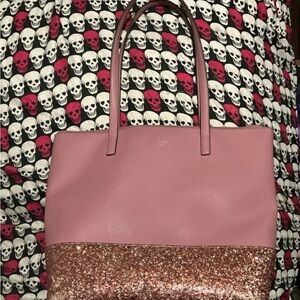 Kate Spade Pink Tote with Glitter Base
